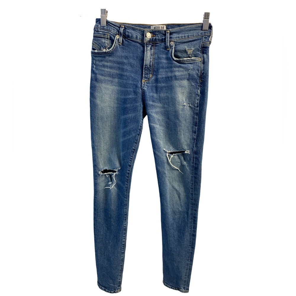 Agolde Sophie High Rise Distressed Skinny Jeans Size 26 Like New